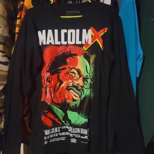 Reason Black Malcolm X Long Sleeve Tee